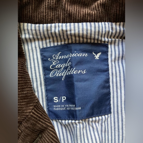 American Eagle Outfitters Corduroy Brown Blazer 2 Button Women’s Jacket Sz S/P - Picture 3 of 13